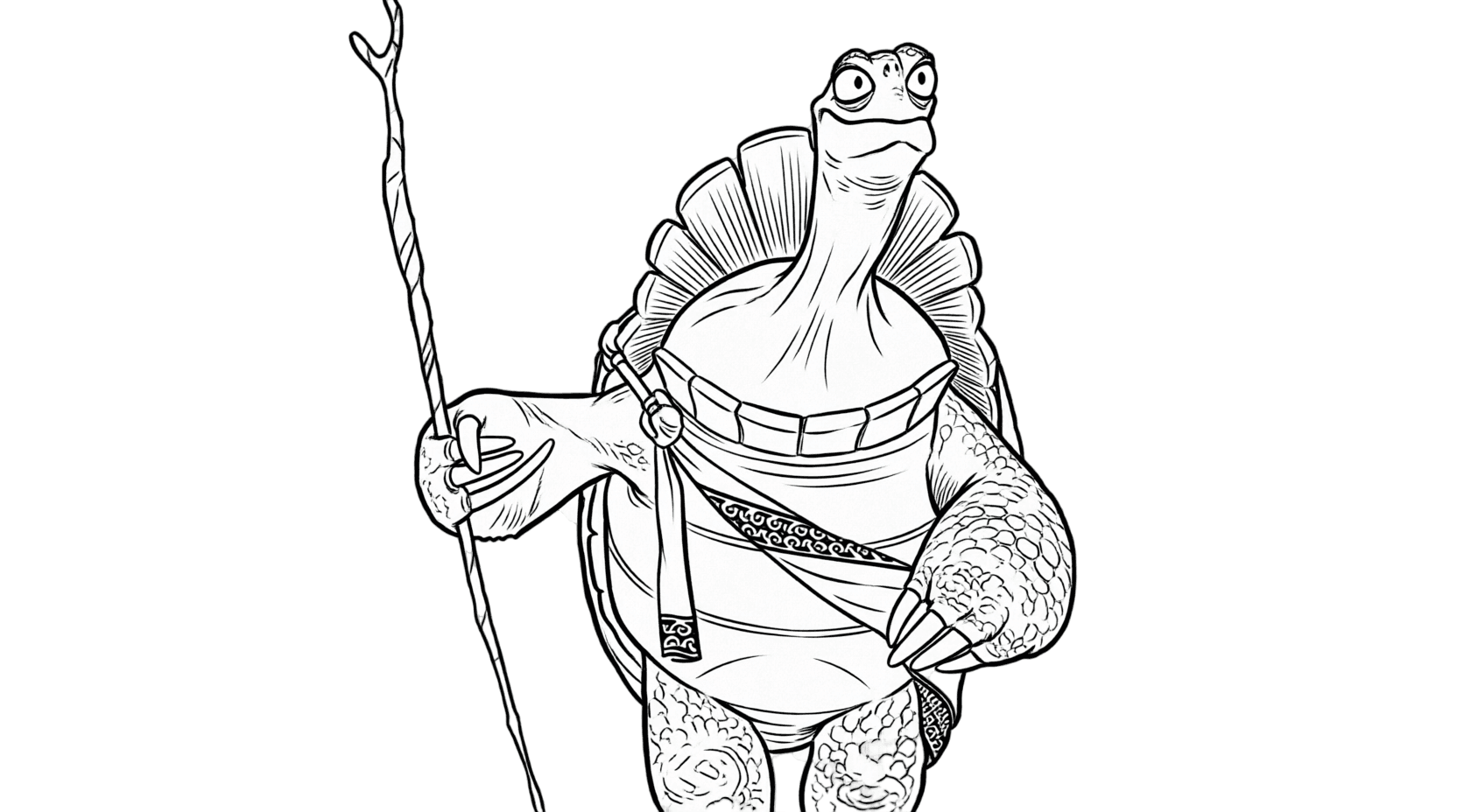 Master Oogway turtle coloring pages