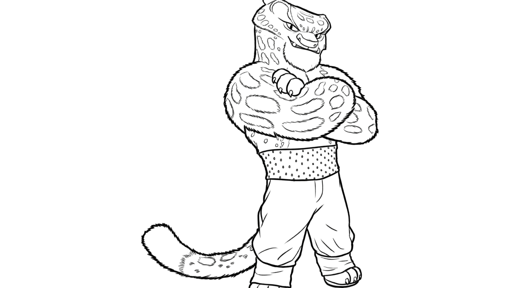 Tai Lung Kung Fu Panda coloring pages