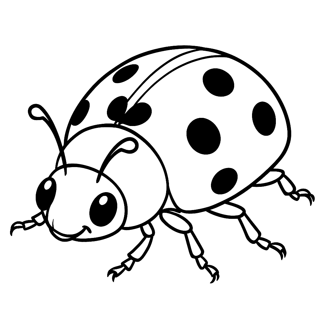 Realistic Ladybird Coloring Page