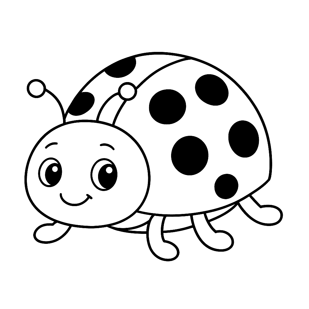 Simple Ladybird Coloring Page