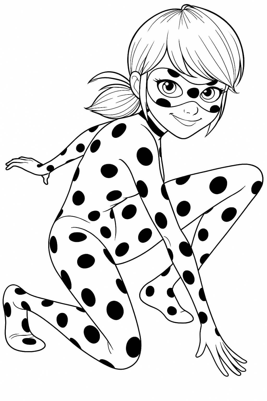 Brave Ladybug Coloring Page