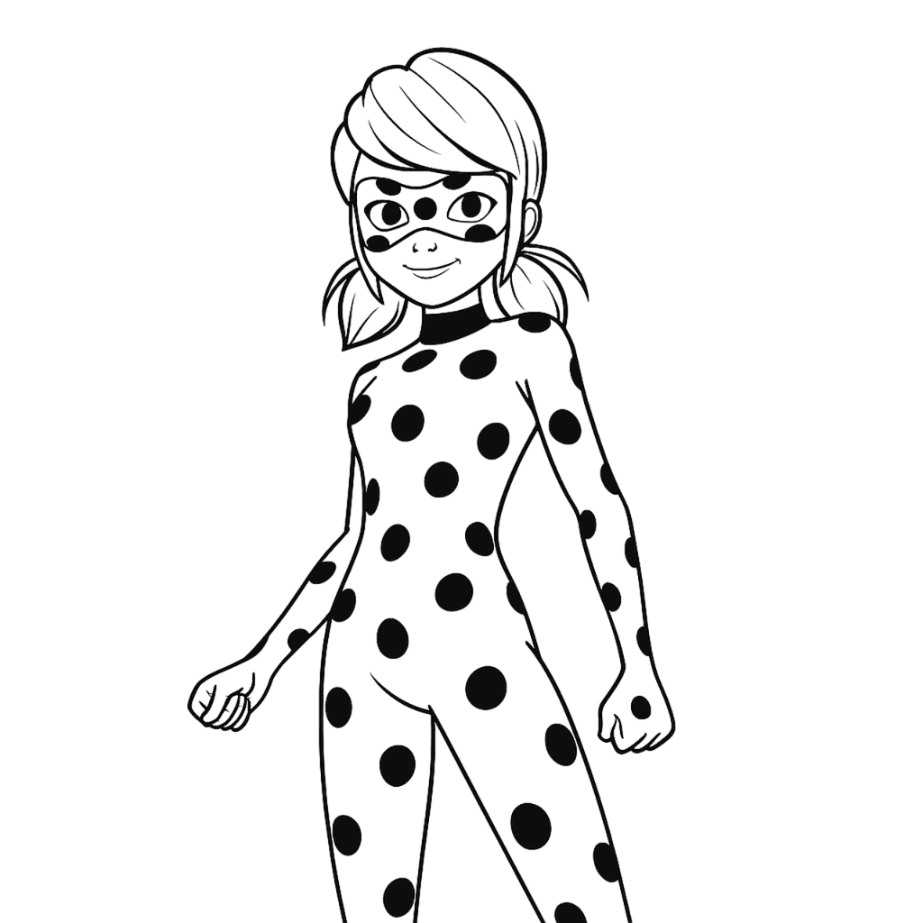Smiling Ladybug Coloring Page