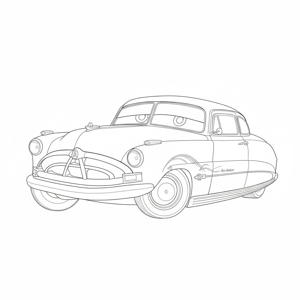 Doc Hudson Fabulous Hornet Coloring Page