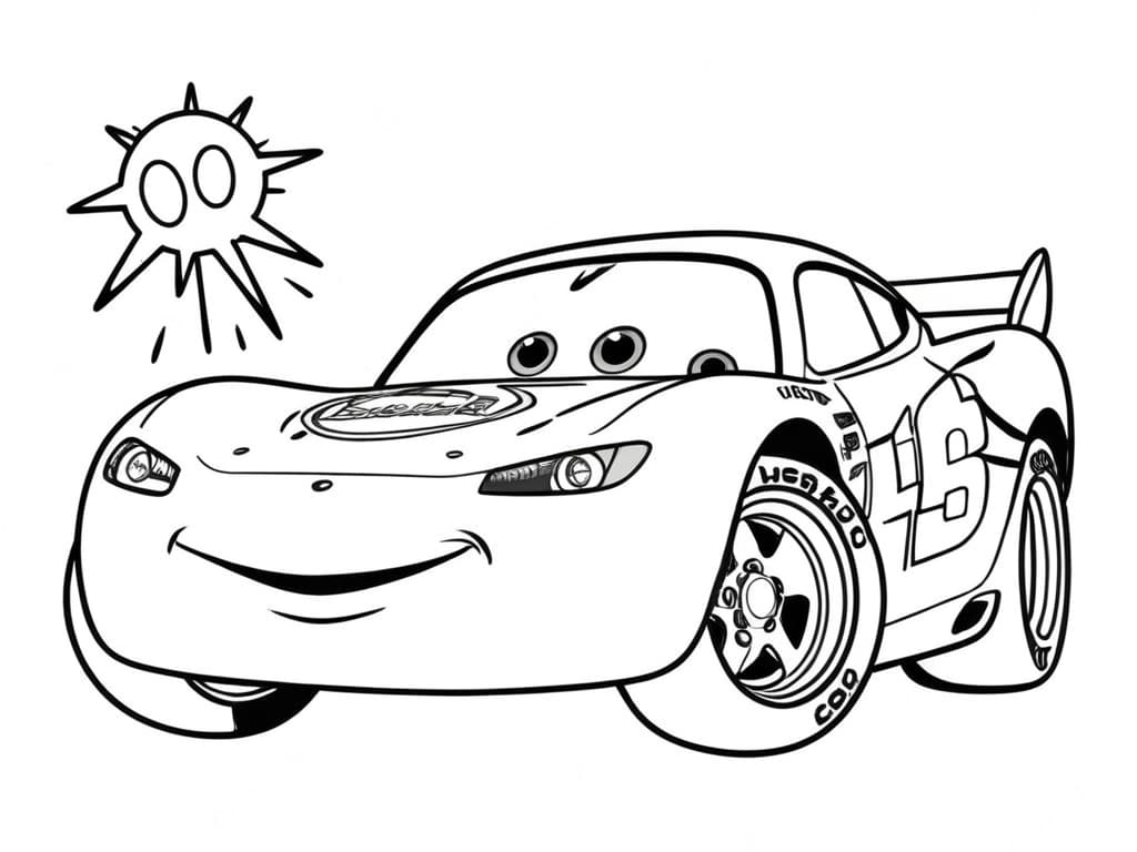 Lightning McQueen Coloring Page