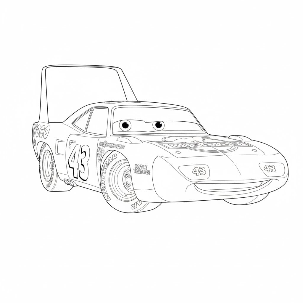 Strip Weathers The King Coloring Page