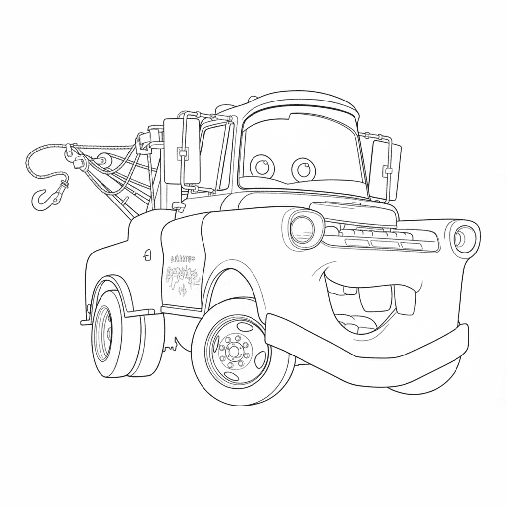 Tow Mater Coloring Page