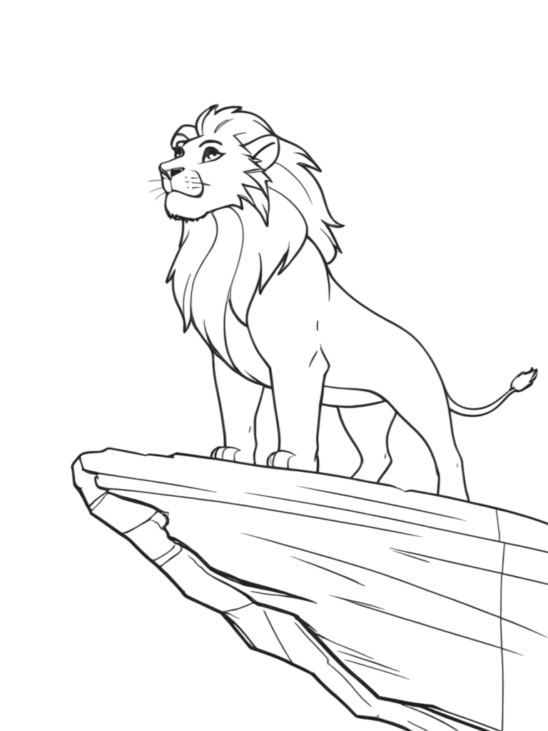 Royal Lion Coloring Page