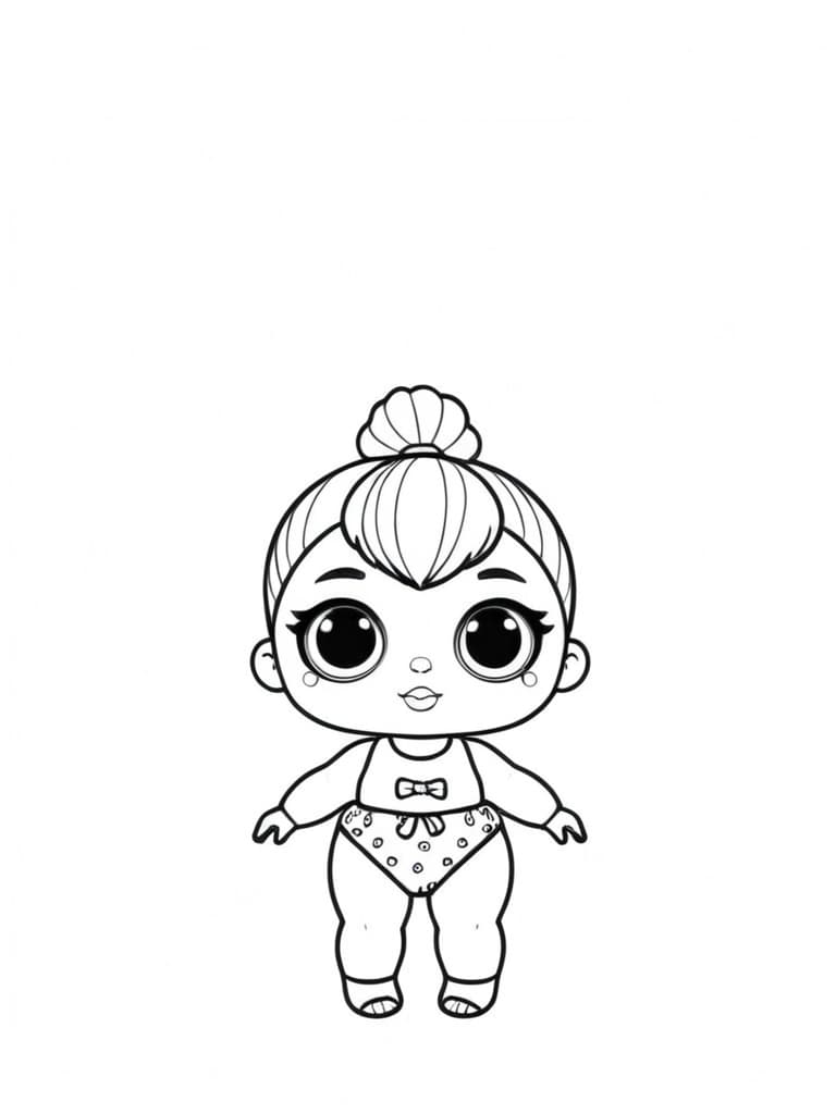 LOL Doll as Baby Coloring Page