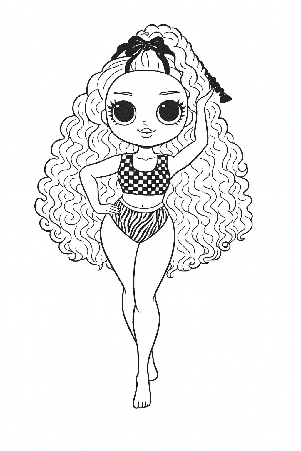 LOL Doll in Bikini Coloring Page