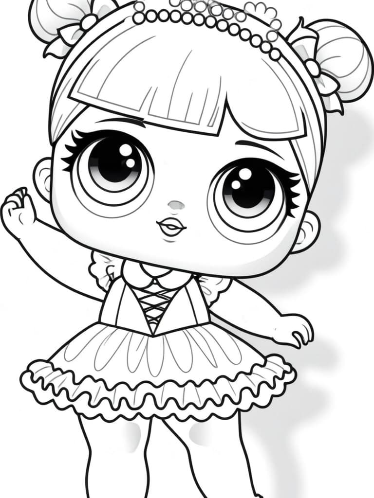 LOL Doll in German Dress Coloring Page