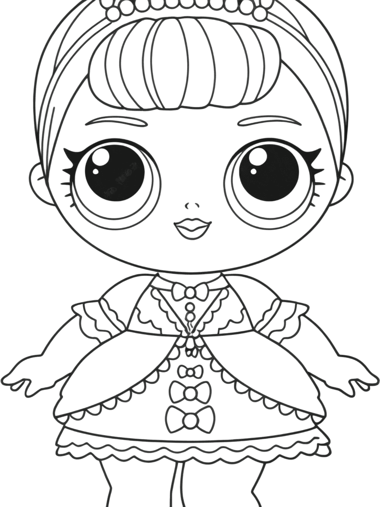 LOL Doll with Bangs Coloring Page