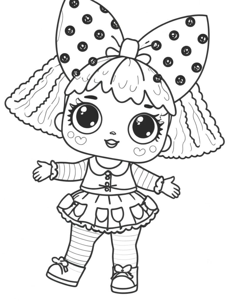 LOL Doll with Big Hair Coloring Page