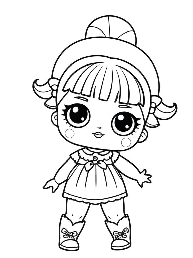 LOL Doll with Boots Coloring Page