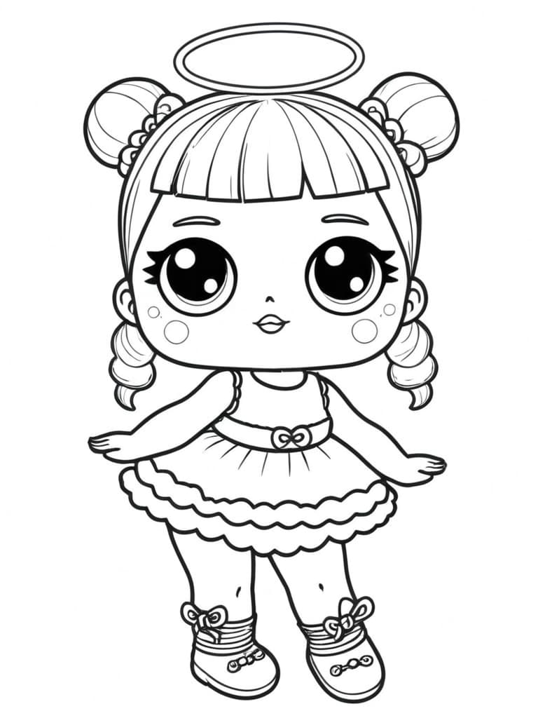LOL Doll with Halo Coloring Page