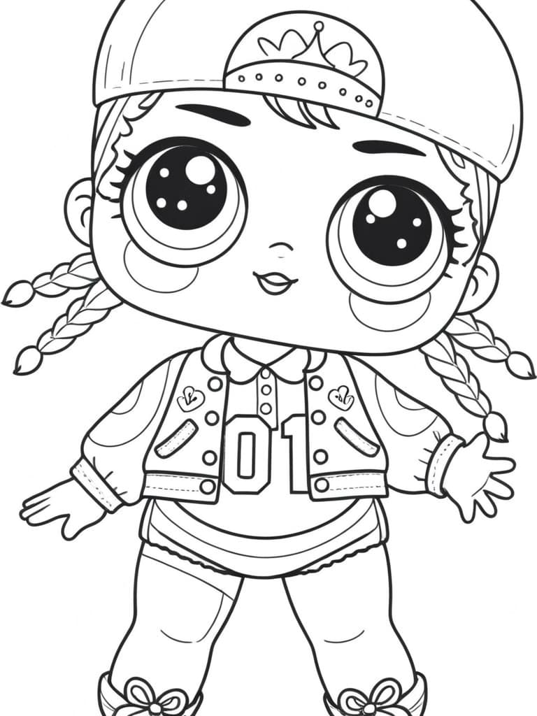 LOL Doll with Jacket Coloring Page