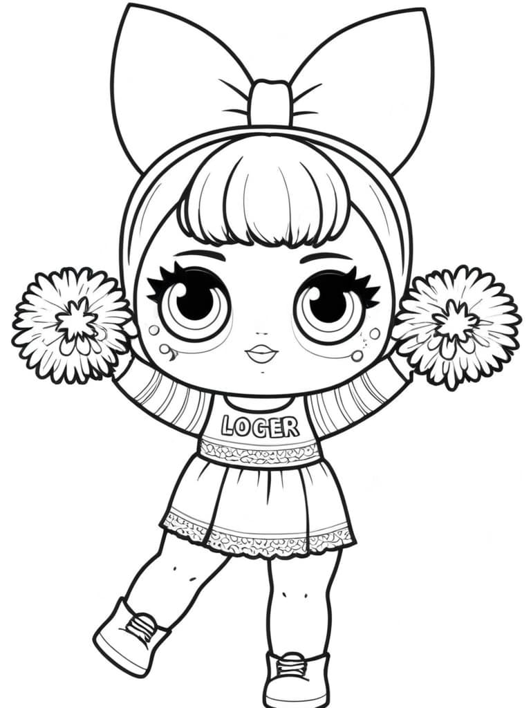 LOL Doll with Pompom Coloring Page