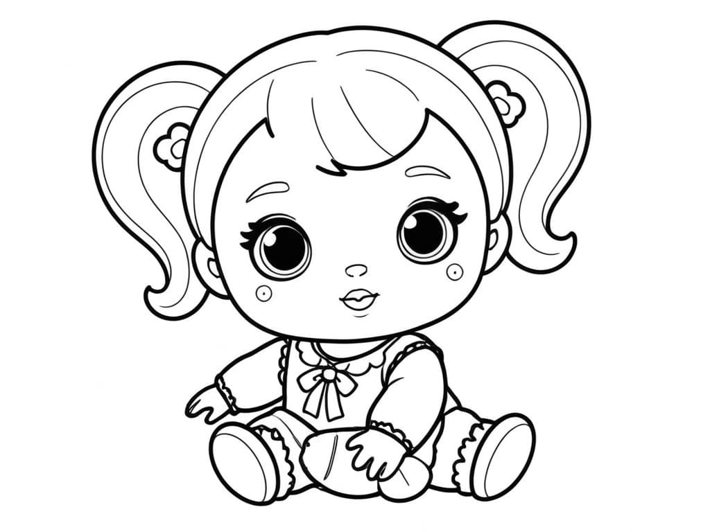 LOL Mini Baby Coloring Page