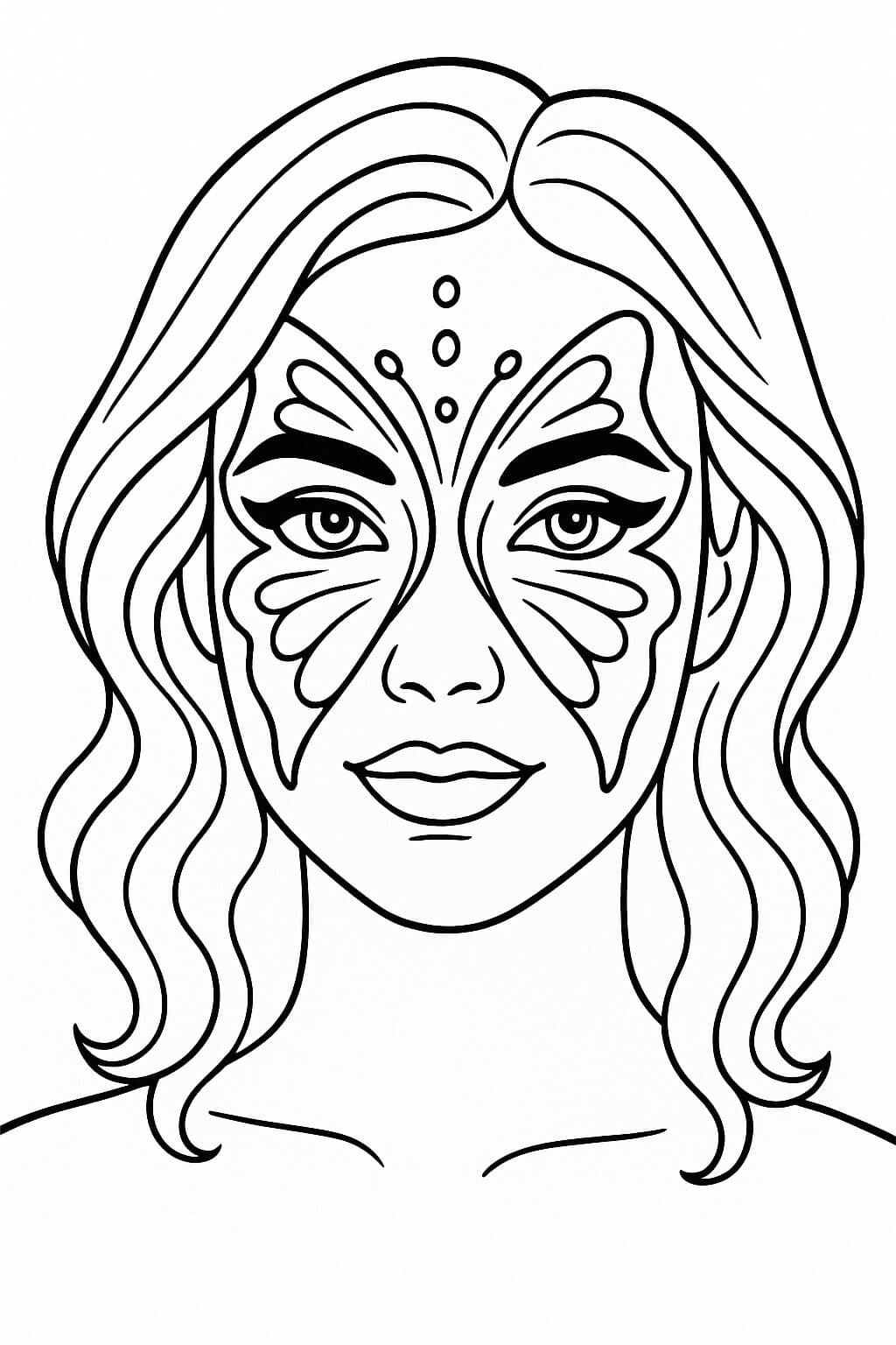 Artistic Makeup Coloring Page