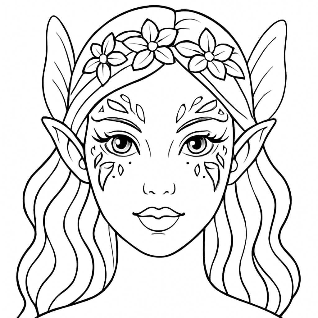 Bridal Makeup Coloring Page