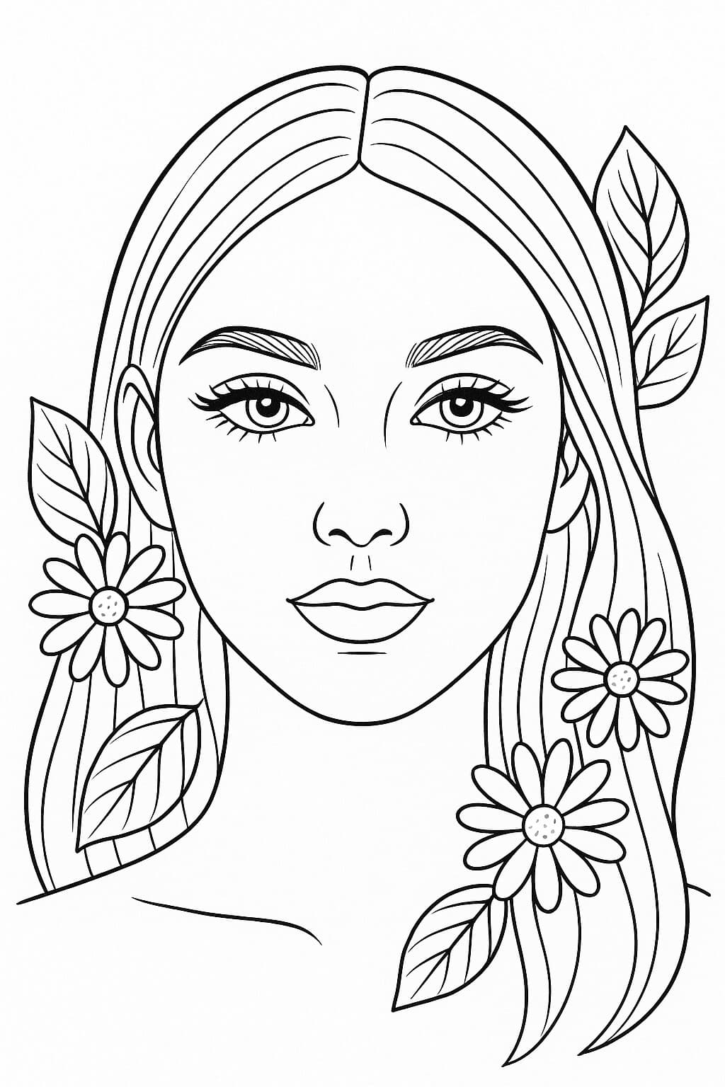 Carnival Makeup Coloring Page