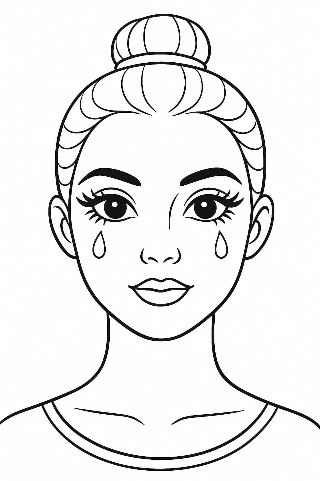 Cat Makeup Coloring Page