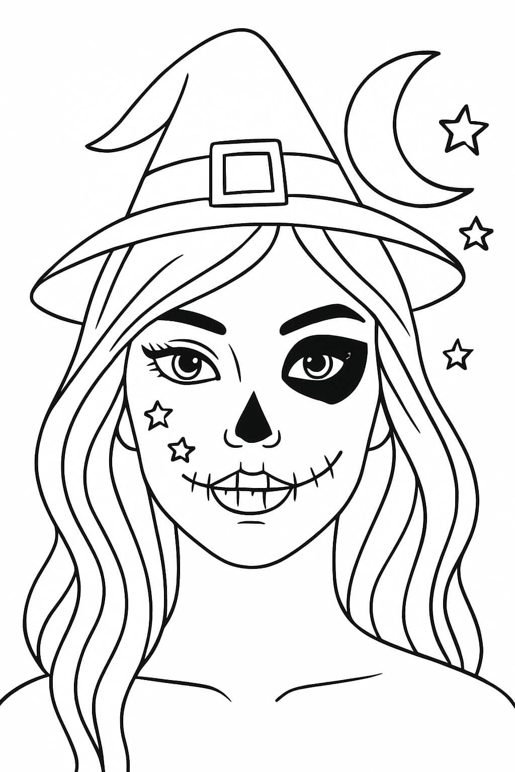 Fairy Makeup Coloring Page