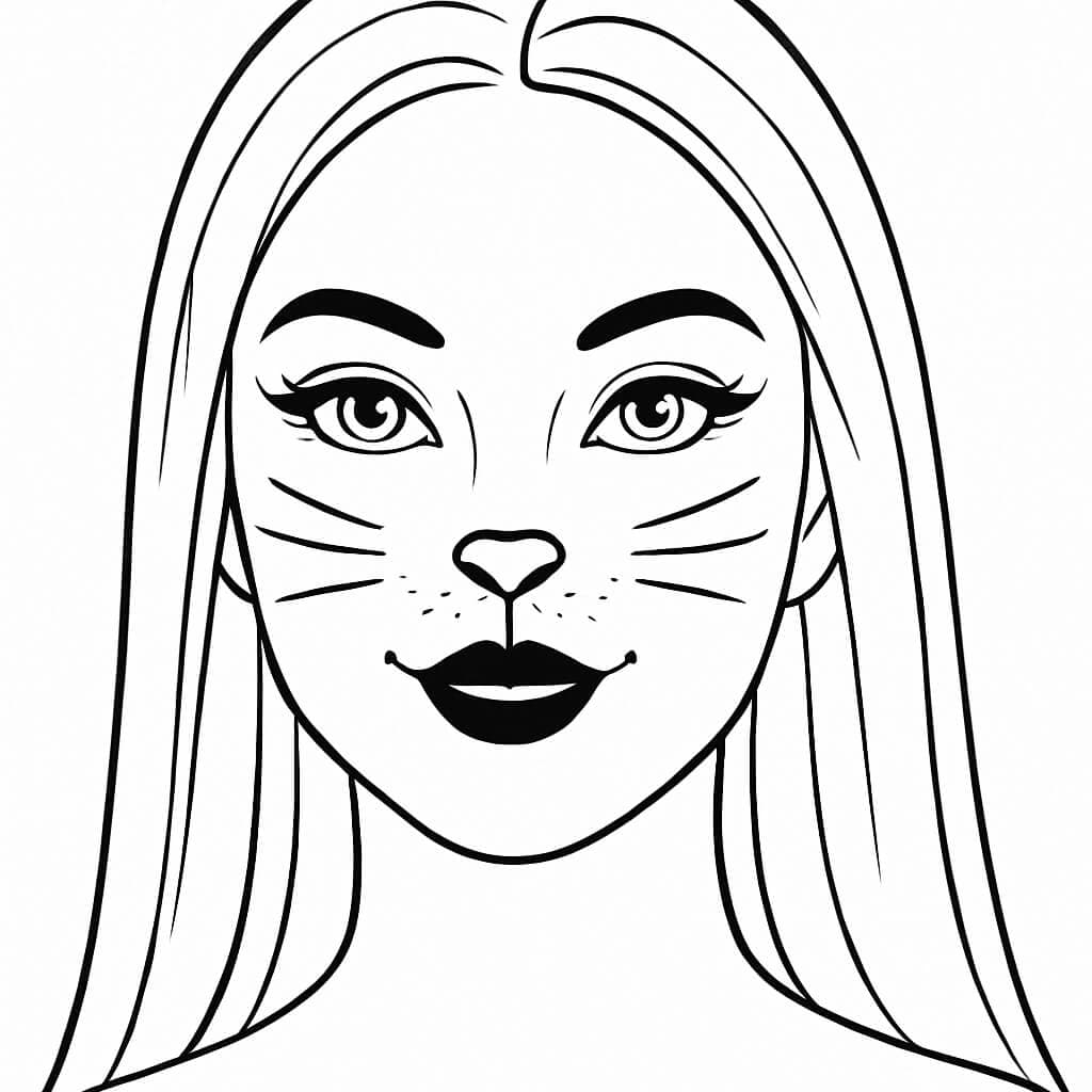 Fantasy Makeup Coloring Page