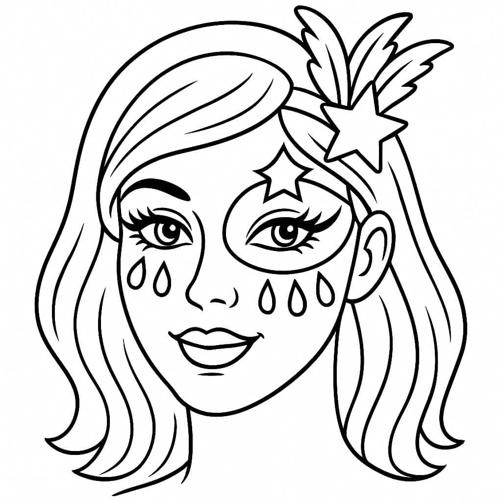 Glamorous Makeup Coloring Page