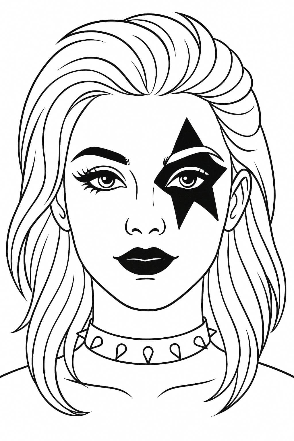 Halloween Makeup Coloring Page