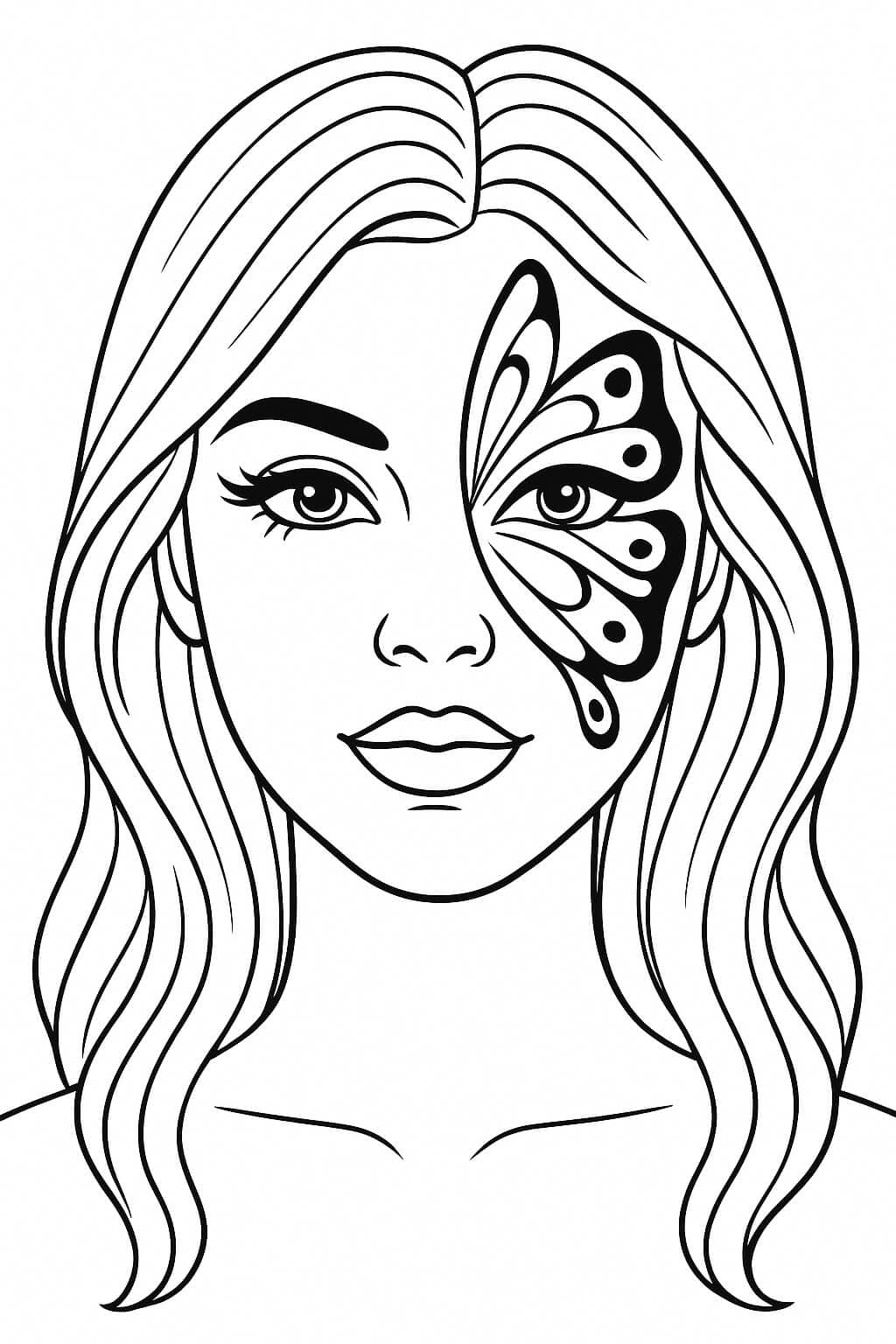Natural Makeup Coloring Page
