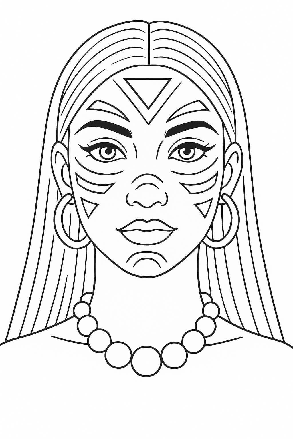 Princess Makeup Coloring Page