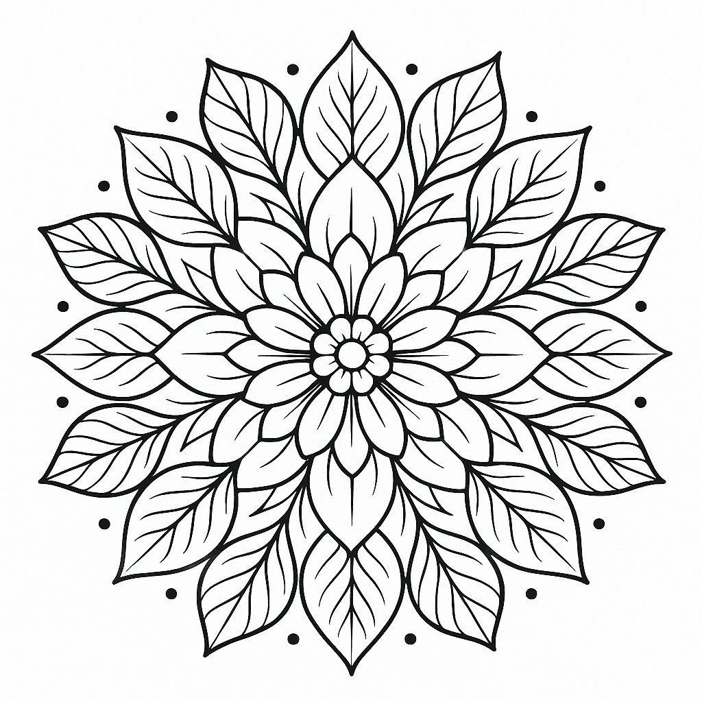 Flower Mandala Coloring Page