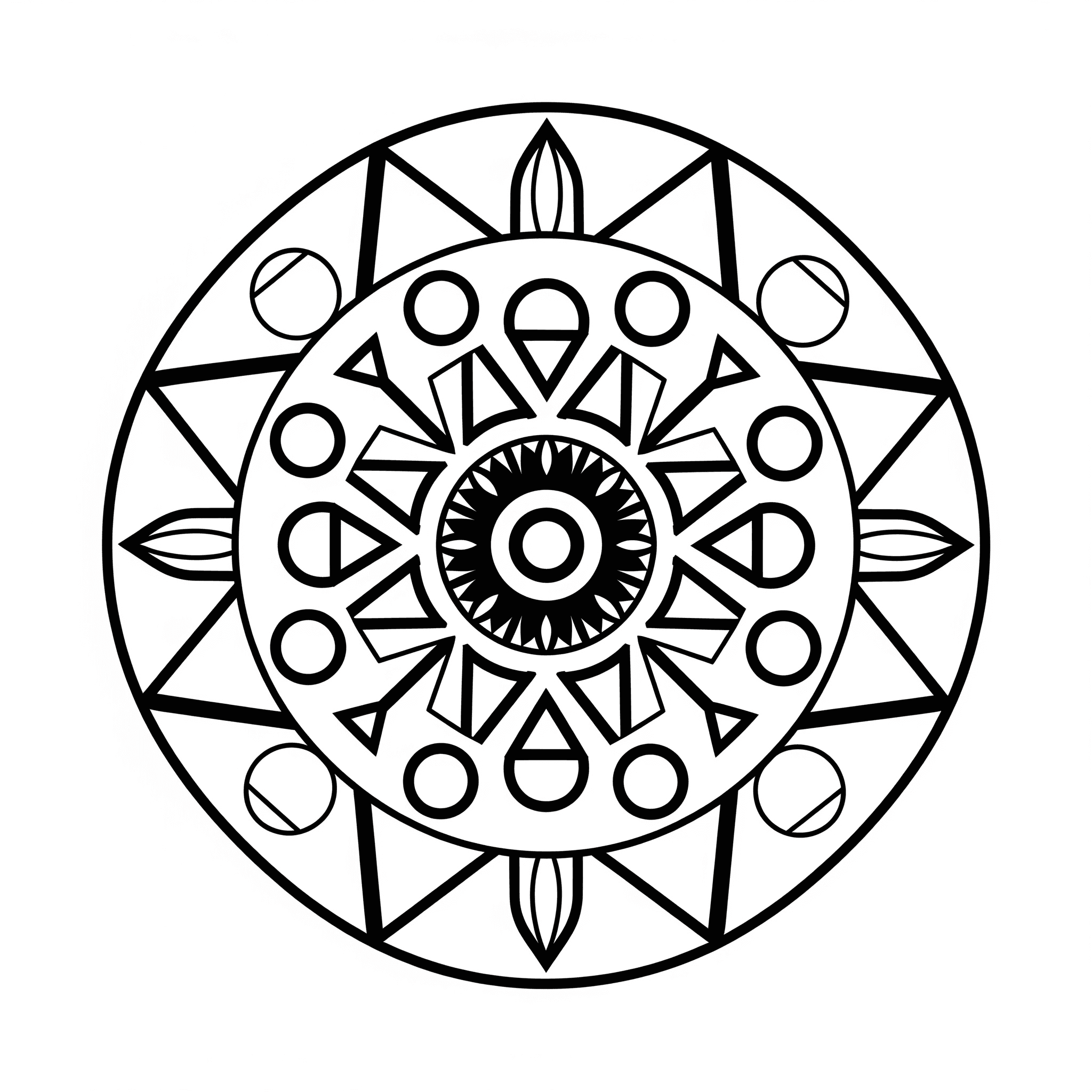 Kids Mandala Coloring Page