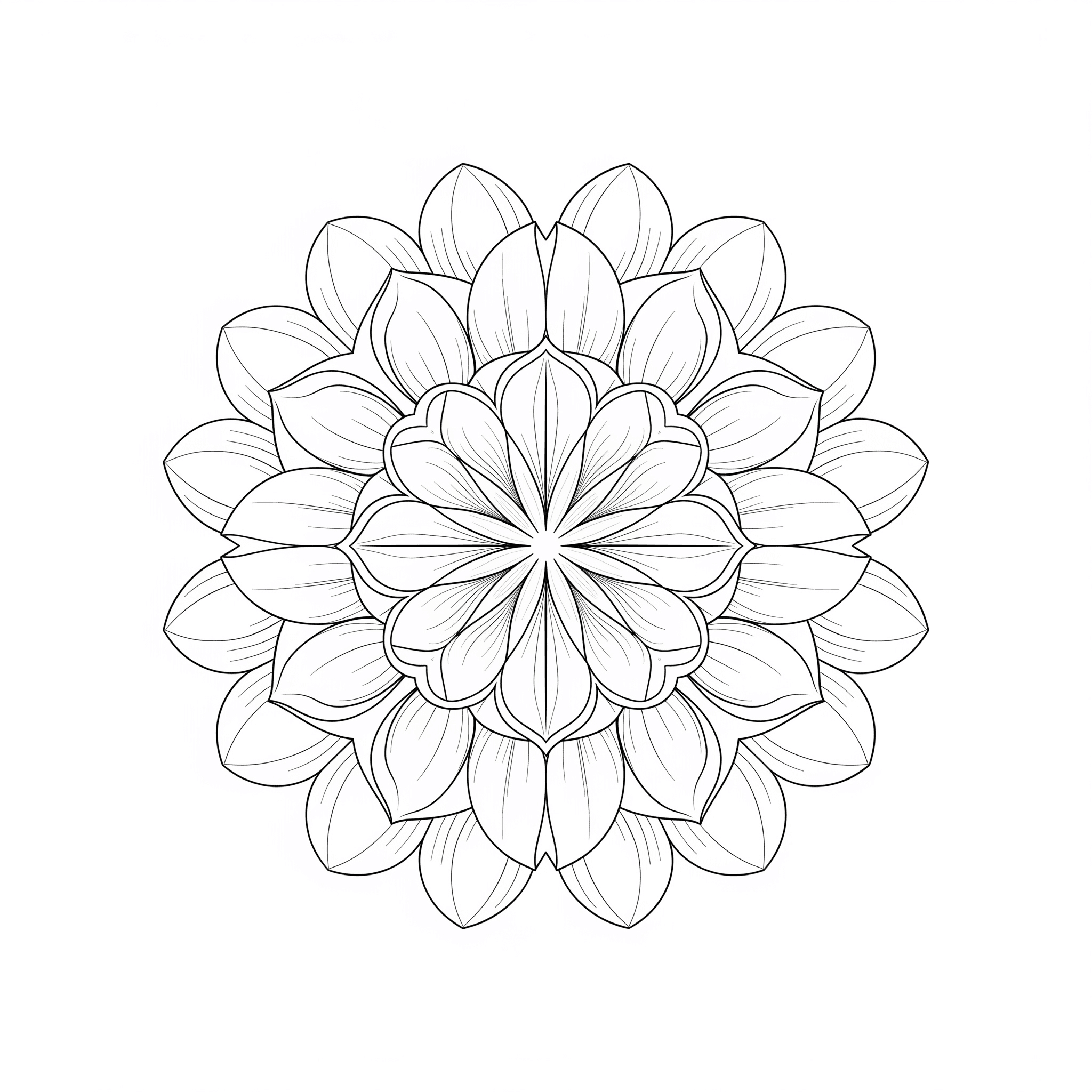 Mandala with Petals Coloring Page