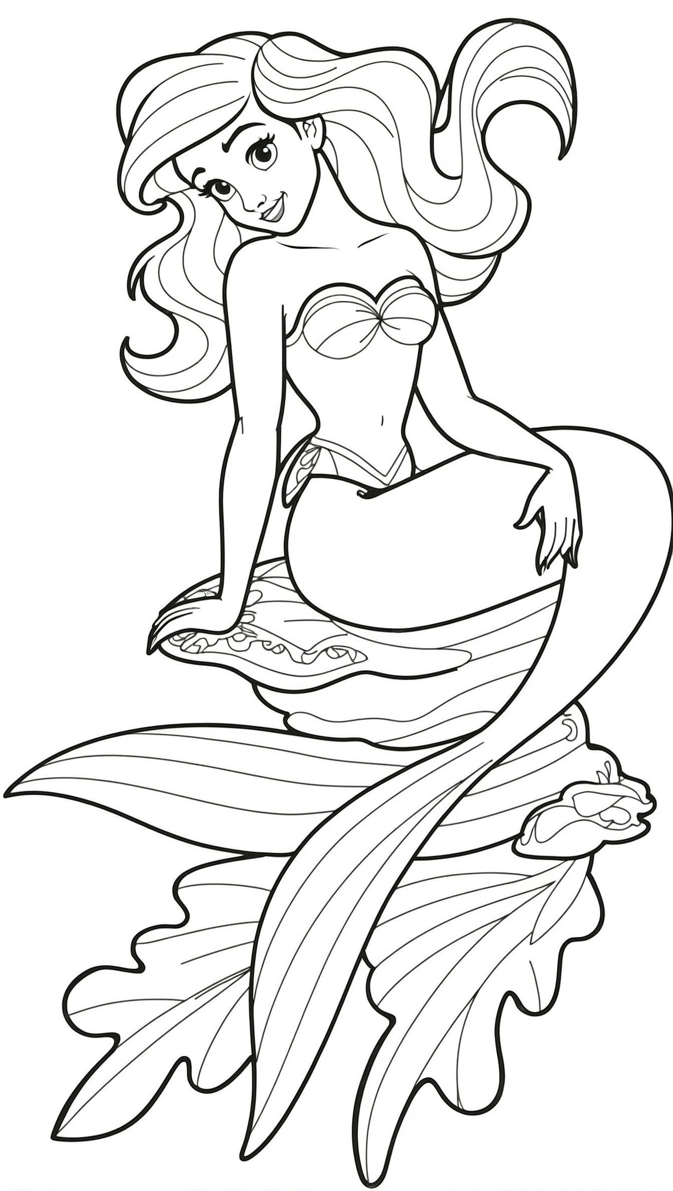 Little Mermaid Coloring Page
