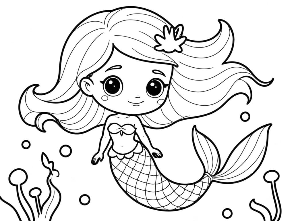 Mermaid Coloring Page