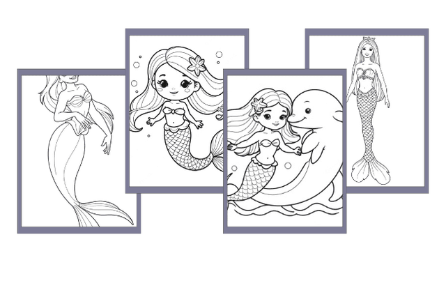 Mermaid Coloring Pages