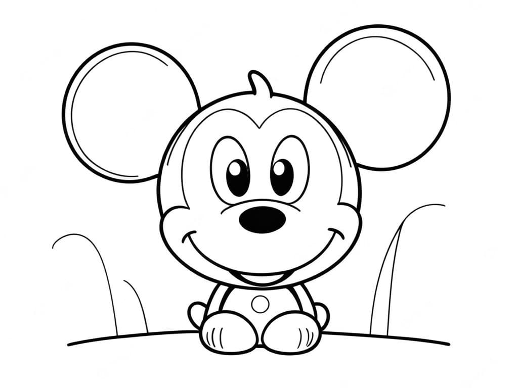 Mickey for Kids Coloring Page