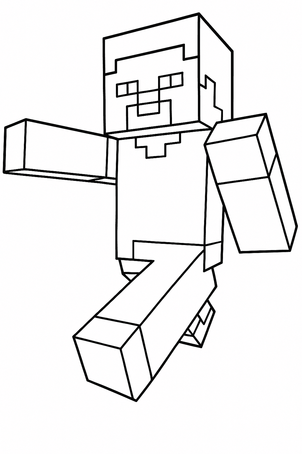 Minecraft Alex Coloring Page