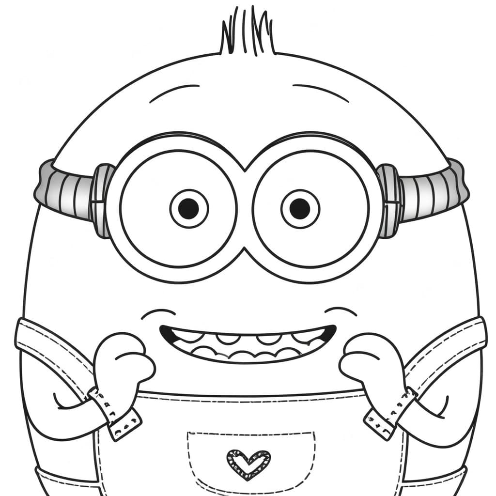 Minion Dave Coloring Page