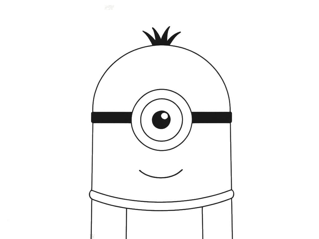 Minion Kevin Portrait Coloring Page