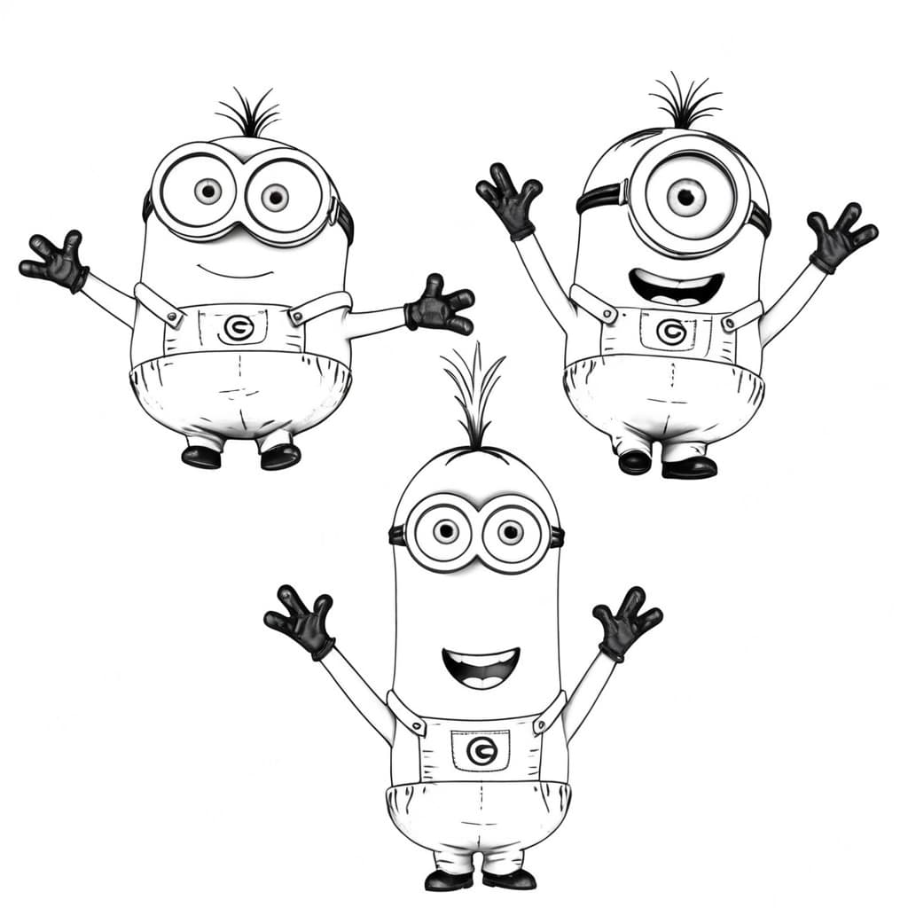 Minions Coloring Page