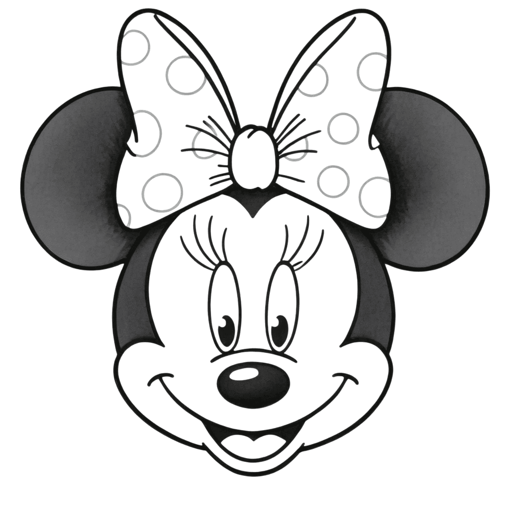 Minnie Mouse Portrait Coloring Page