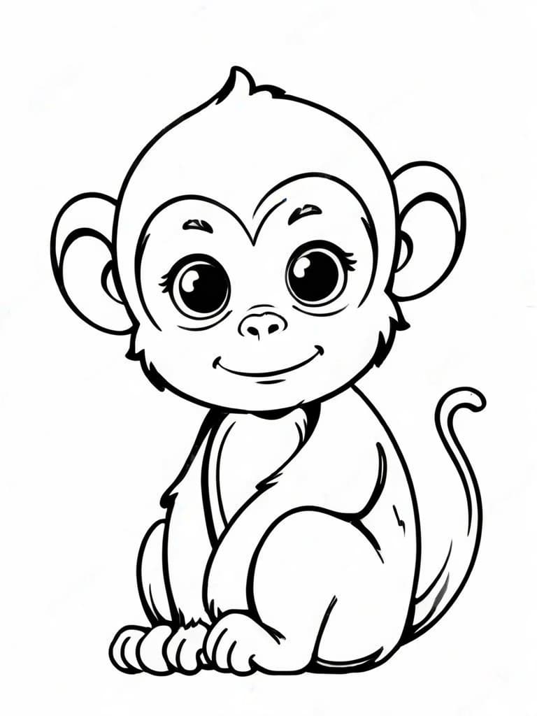 Monkey Coloring Page