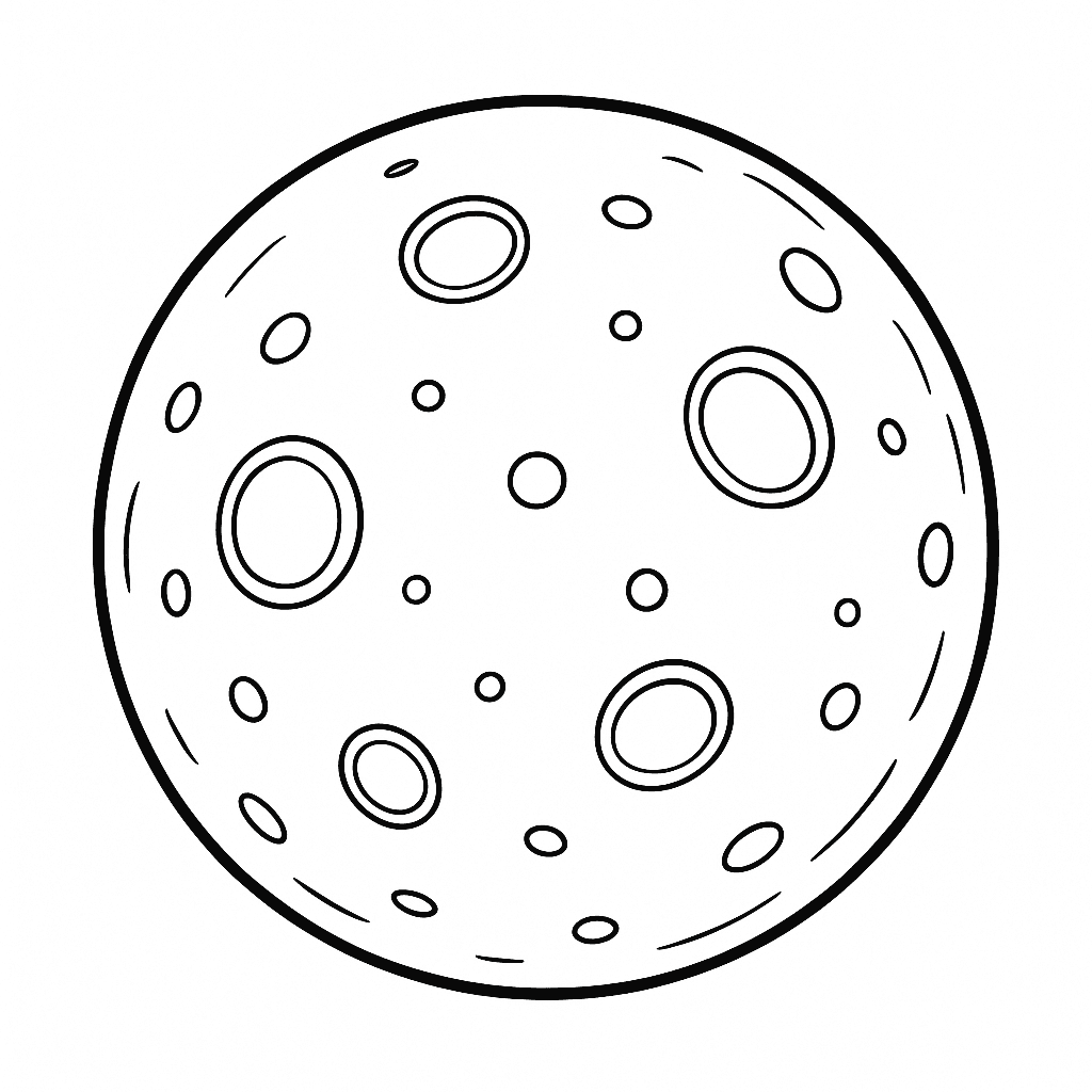 Full moon coloring page