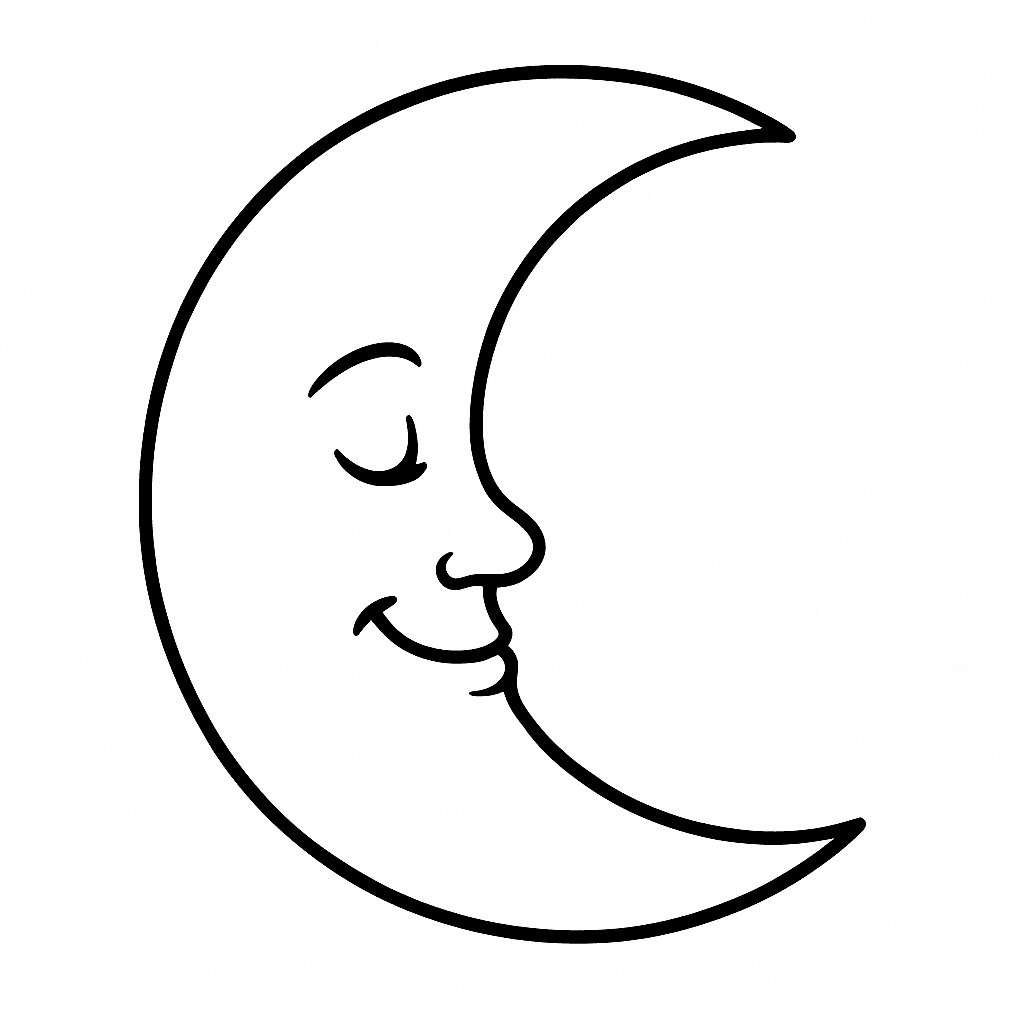 Moon coloring page