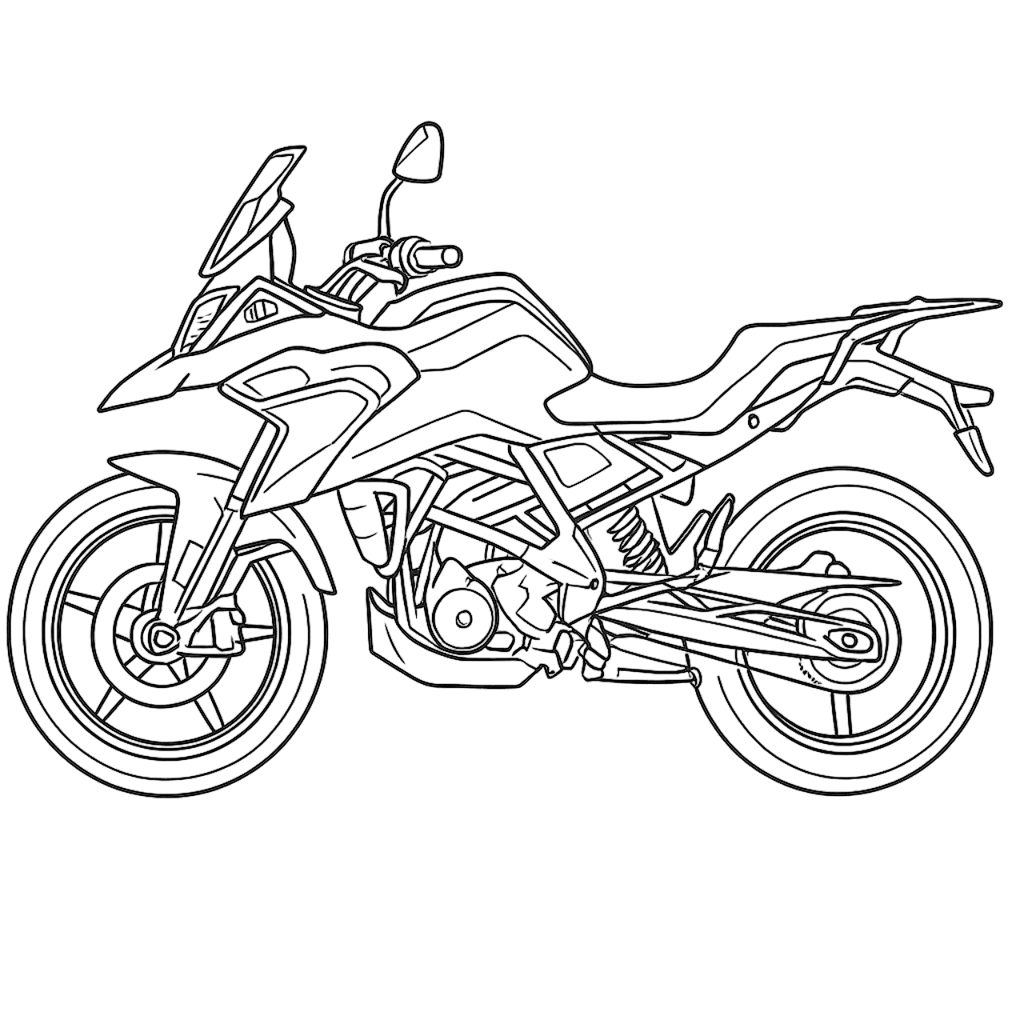 BMW motorcycle coloring page