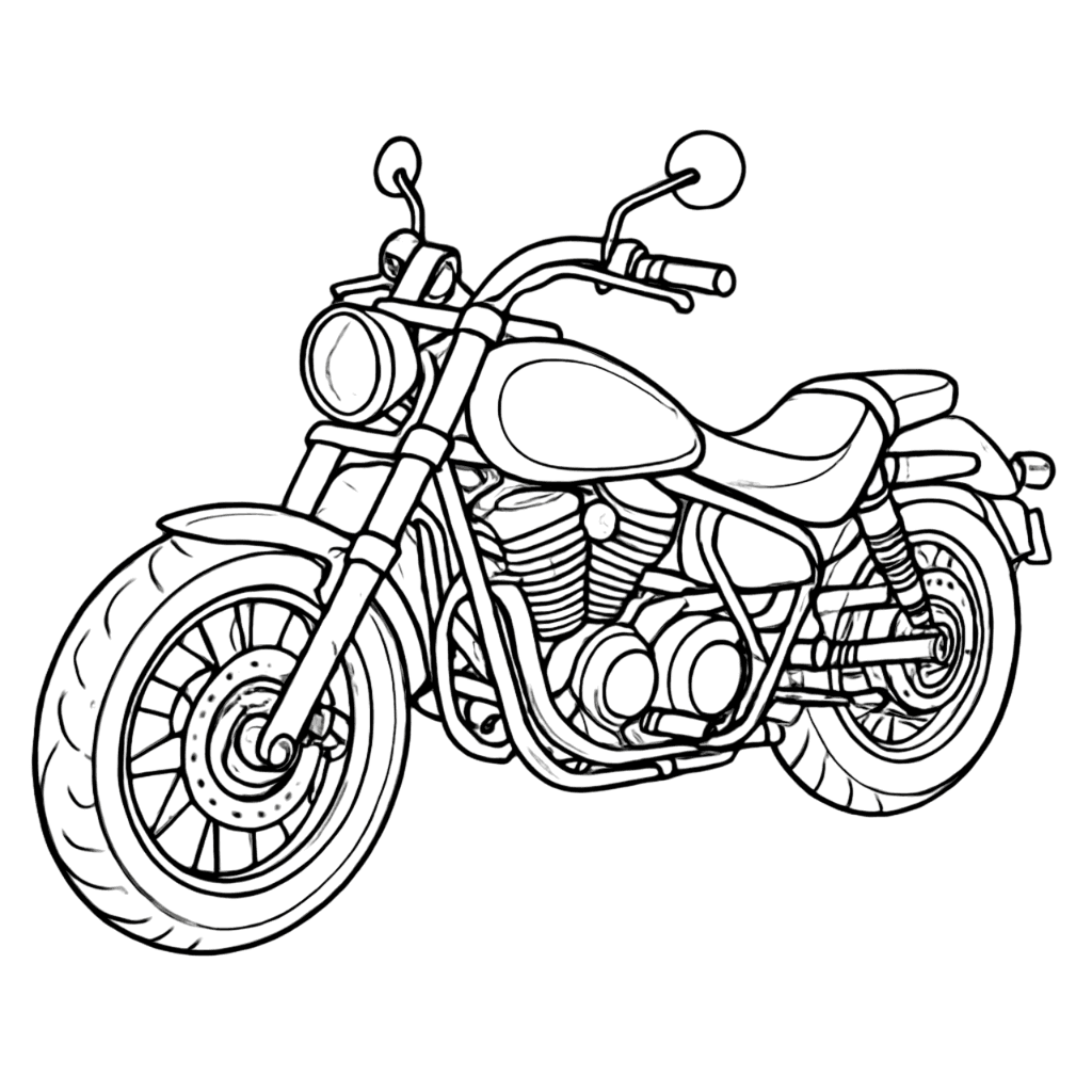 Motorcycle coloring page