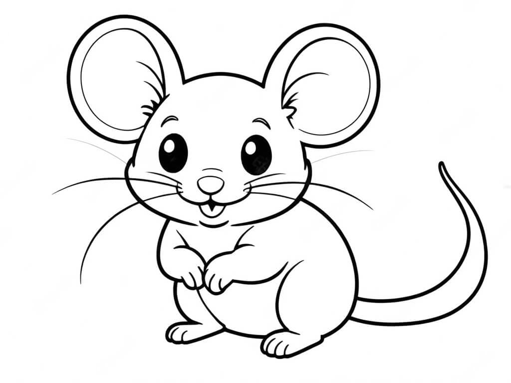 Classic Mouse Coloring Page
