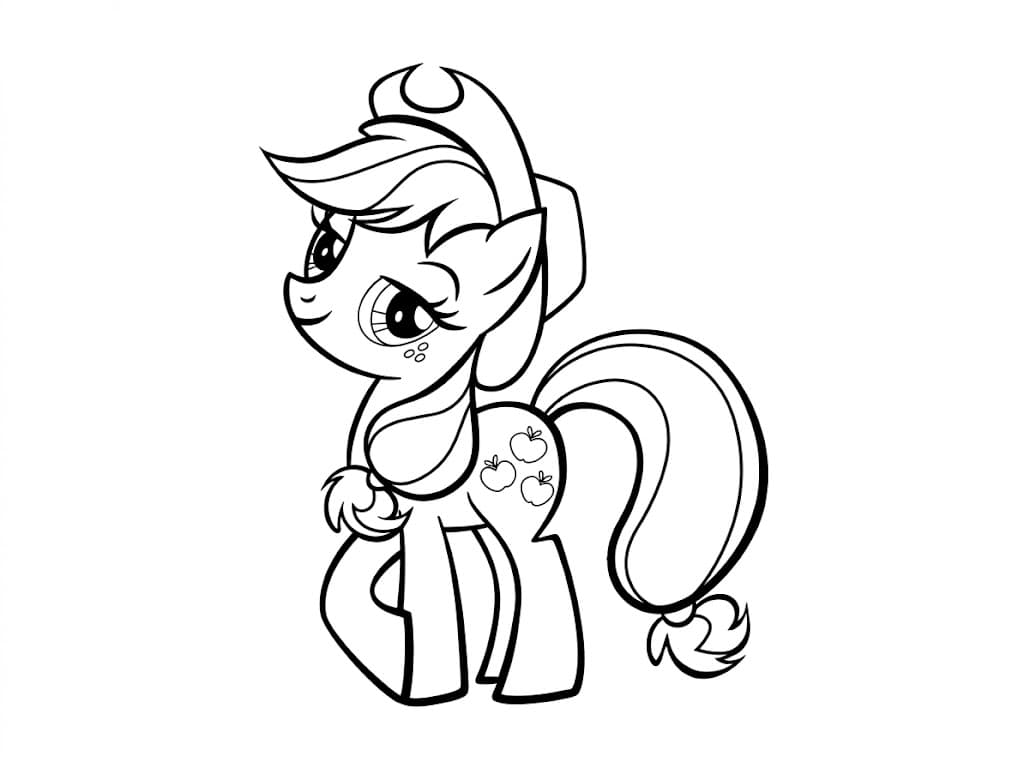 Applejack coloring page